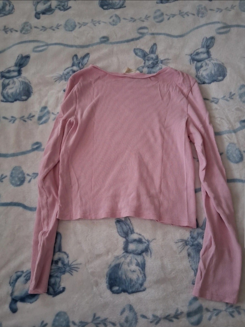 Universal Thread Pink Ribbed Long-Sleeve Top